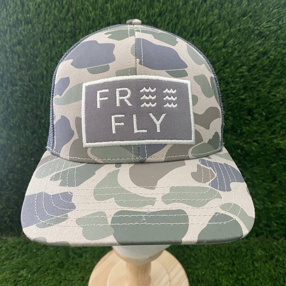 FREE FLY "WAVE" Camouflage Trucker Hat Beach SnapBack Adjustable Camo